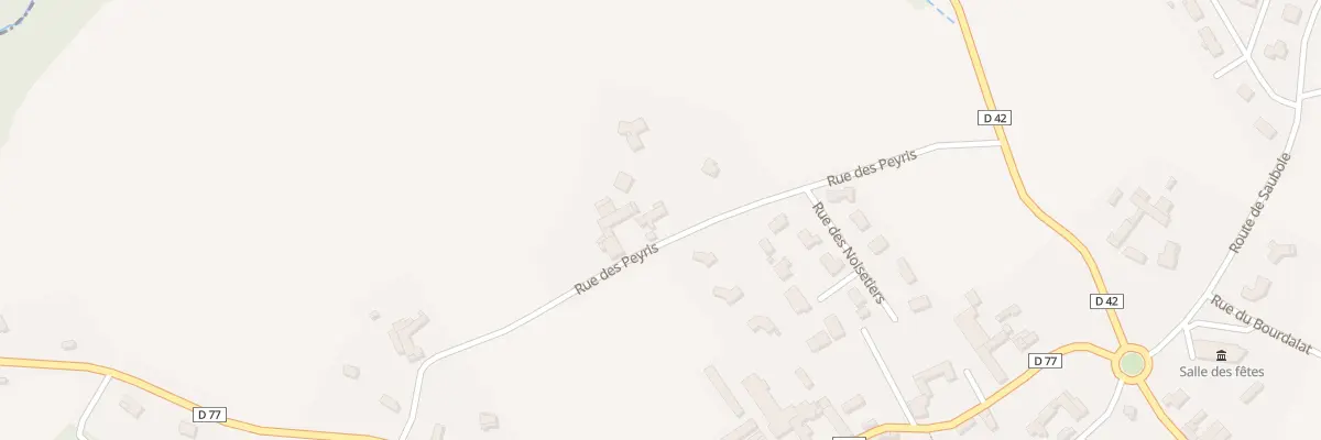 Plan de la Rue des Peyris à Eslourenties-Daban