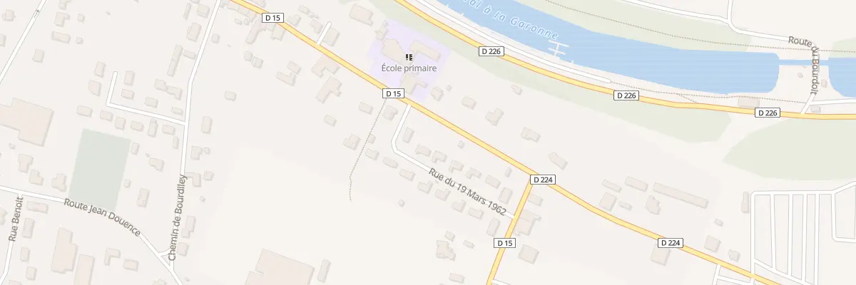 Plan du 87 Rue du 19 Mars 1962 à Castets et Castillon