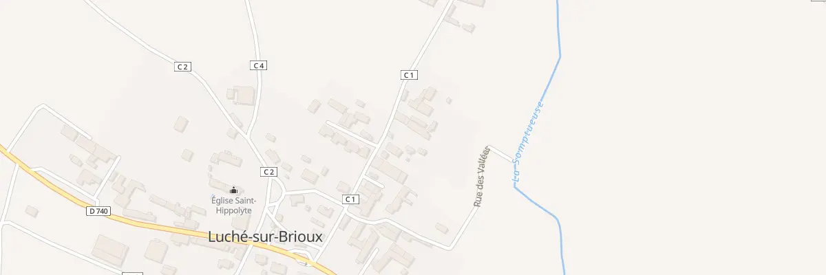 Plan du 8 Rte de Tillou à Luché-sur-Brioux