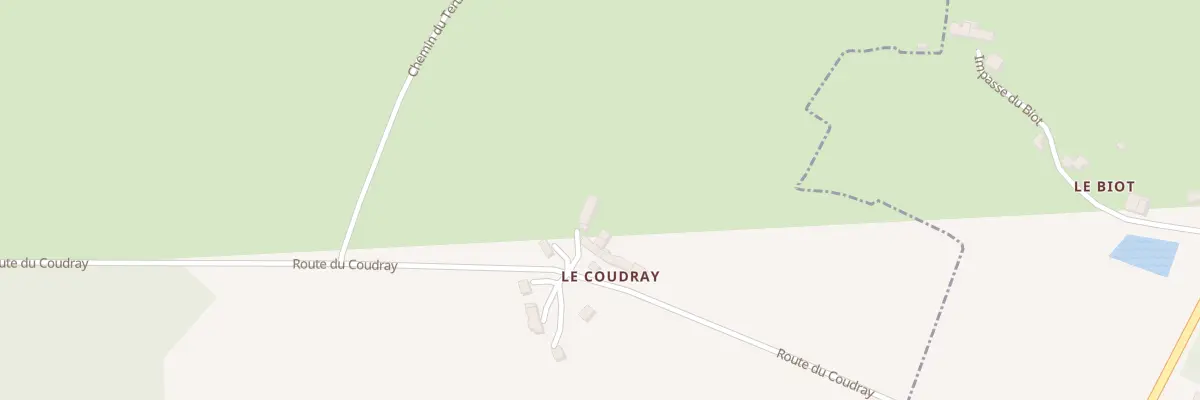 Plan du 5264 Le Coudray à Lignières-Orgères