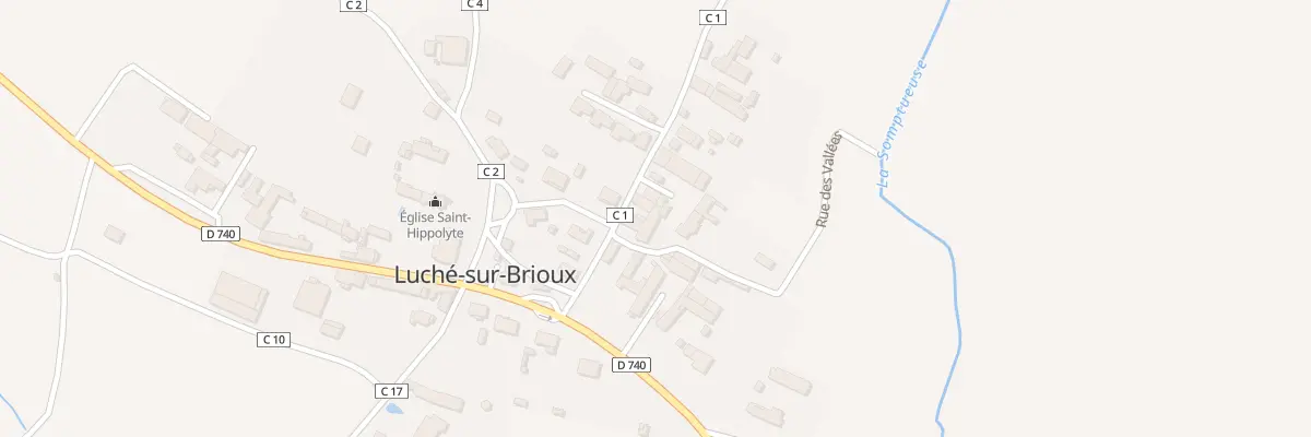 Plan du 2 Rte de Tillou à Luché-sur-Brioux