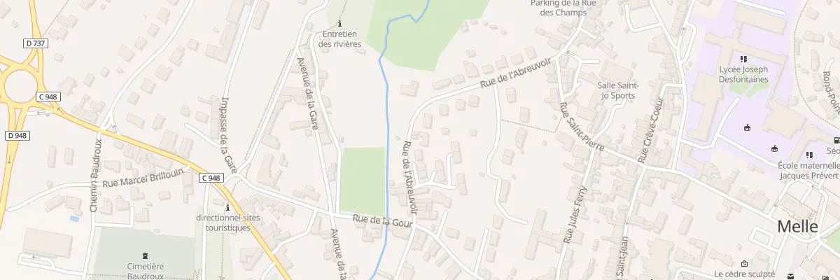 Plan du 25 Rue de l’Abreuvoir Melle à Melle