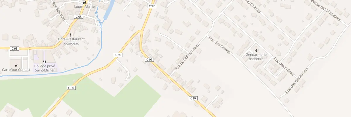 Plan du 1 Rue de Guimondeau à Loué