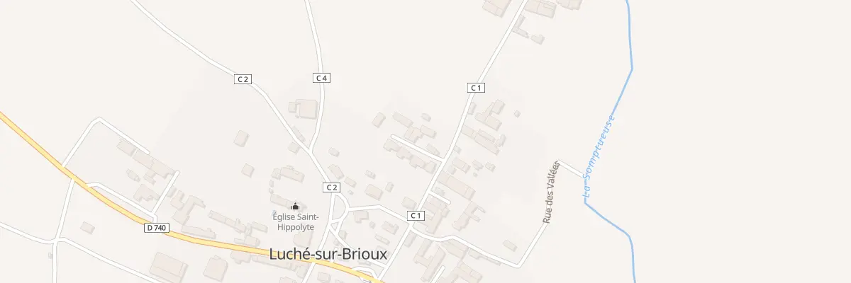 Plan du 7 Rte de Tillou à Luché-sur-Brioux