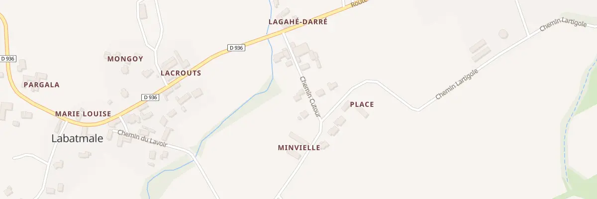 Plan du 8 Che Cutour à Labatmale