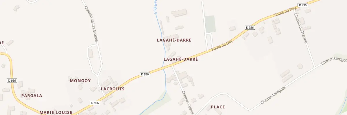 Plan du 18 Rte de Nay à Labatmale