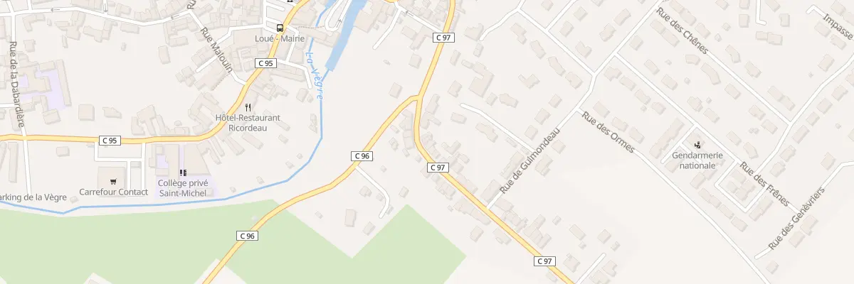 Plan du 7 Rue de la Couture à Loué