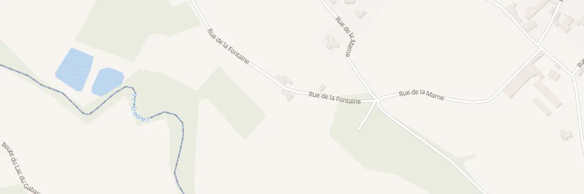 Plan de la Rue de la Fontaine à Eslourenties-Daban