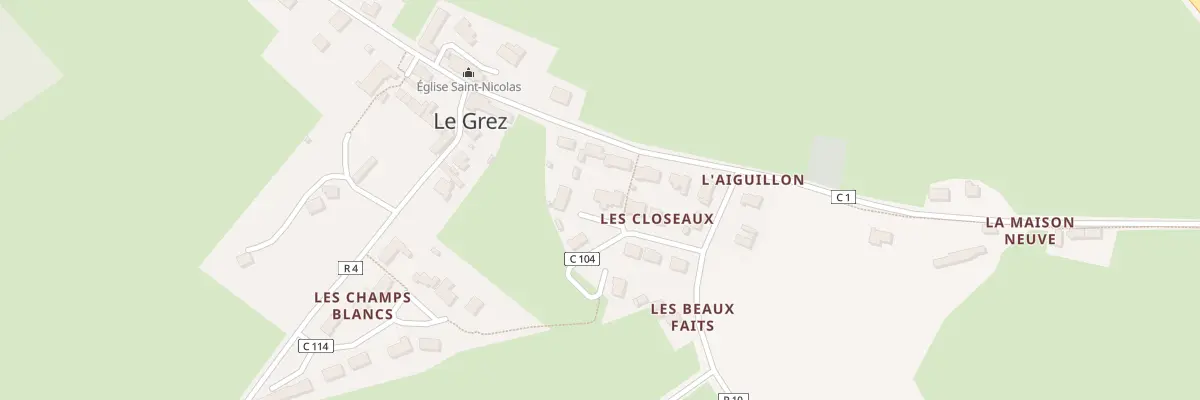 Plan du 10 Les Closeaux au Grez