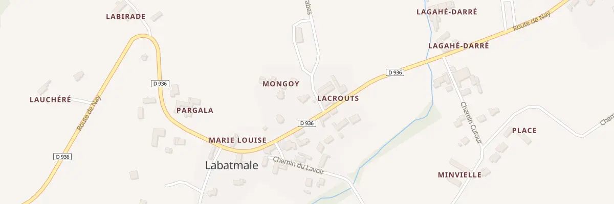 Plan du 3 Che de Las Grabes à Labatmale