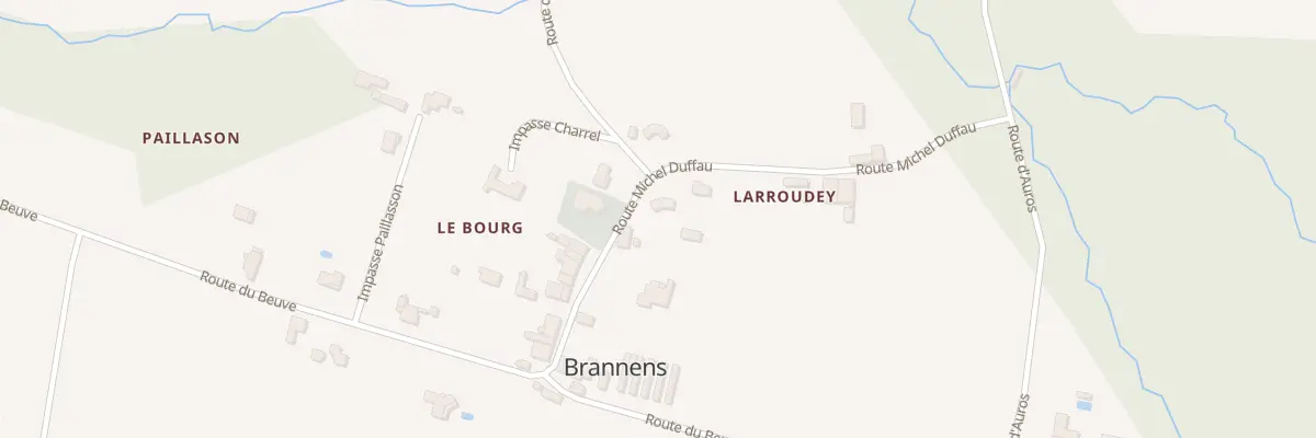 Plan du 6 Larroudey à Brannens