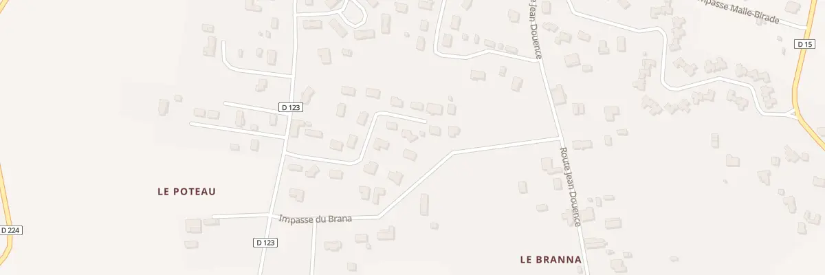 Plan du 609F Le Poteau à Castets et Castillon