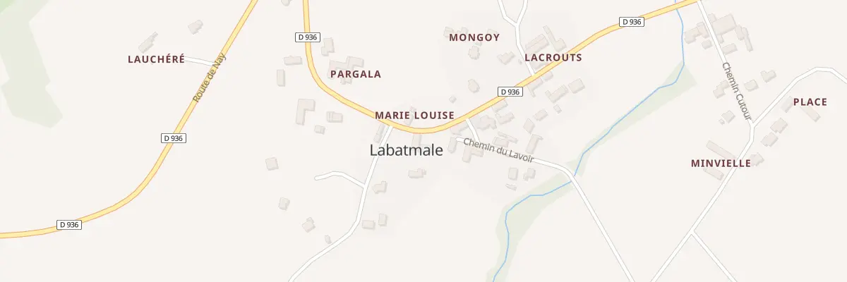 Plan du 39 Rte de Nay à Labatmale