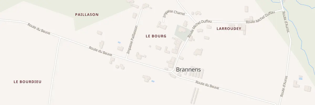 Plan du 18 Le Bourg à Brannens