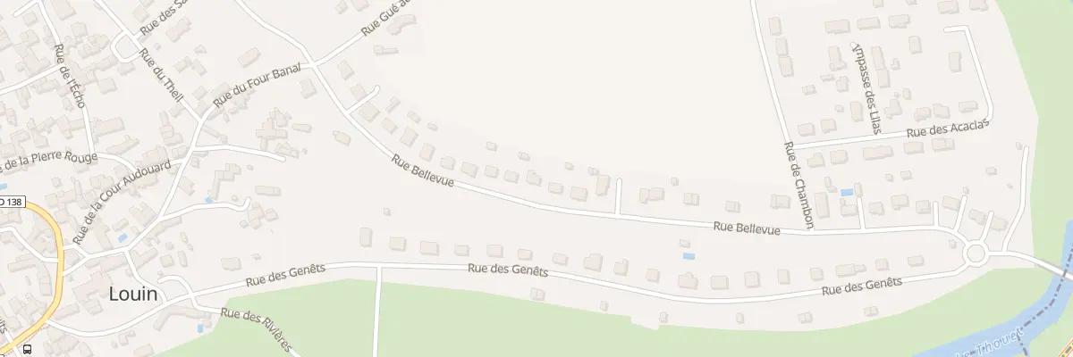 Plan du 32 Rue Bellevue à Louin