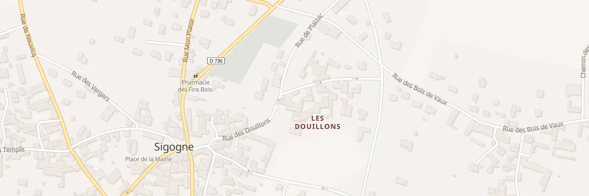 Plan du 12 Rue des Douillons à Sigogne