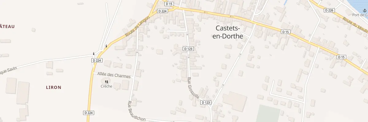 Plan du 18 Rue Grossolle à Castets et Castillon