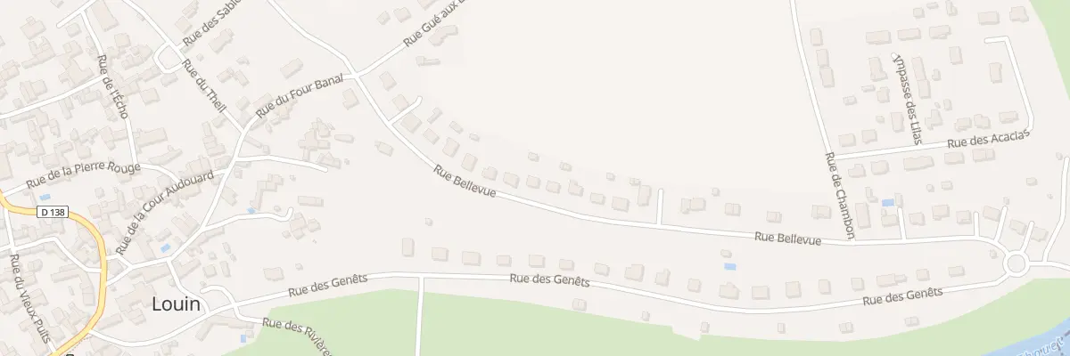 Plan du 36 Rue Bellevue à Louin