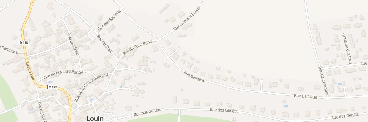 Plan du 46 Rue Bellevue à Louin