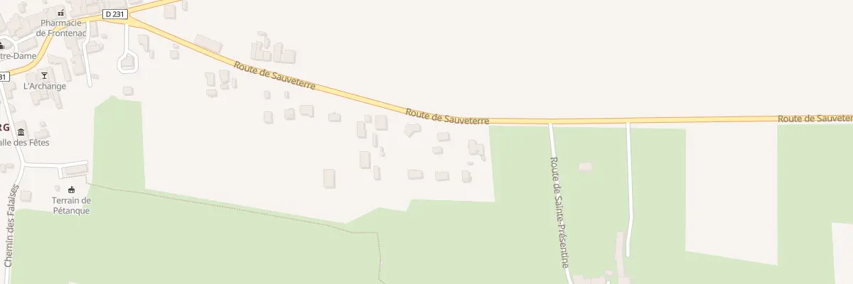 Plan du 21T Rte de Sauveterre à Frontenac