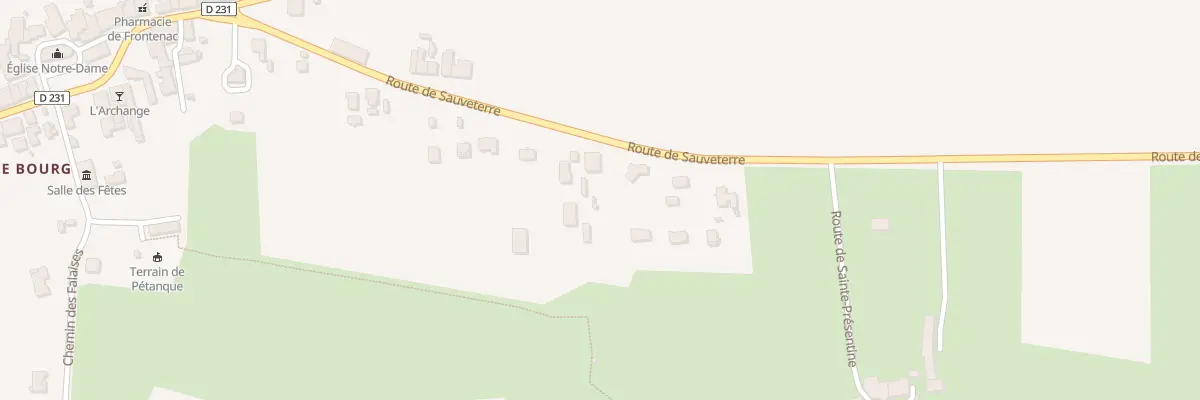 Plan du 21 Rte de Sauveterre à Frontenac