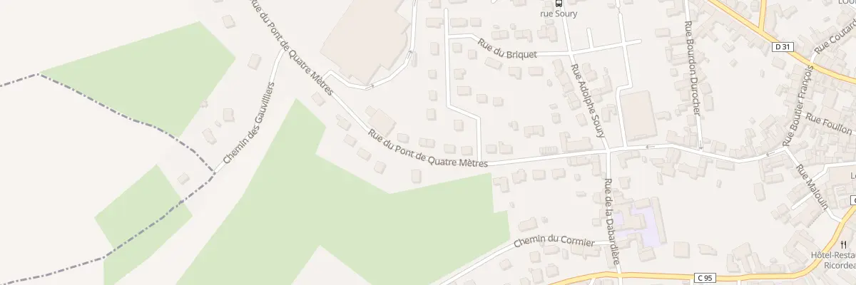 Plan du 20 Rue du Pont de Quatre Metres à Loué