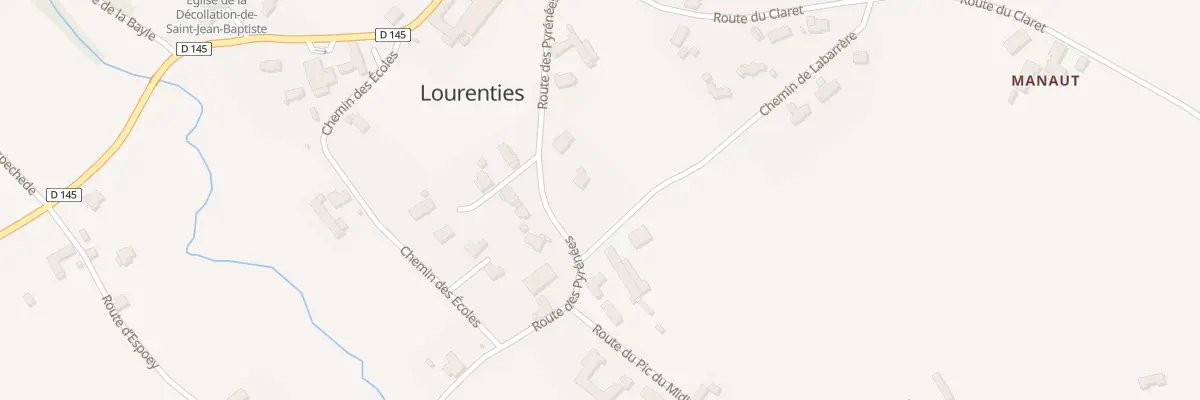 Plan du 7 Rte des Pyrenees à Lourenties