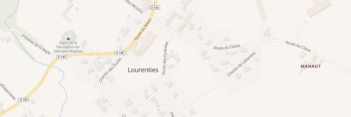 Plan du 3 Rte des Pyrenees à Lourenties