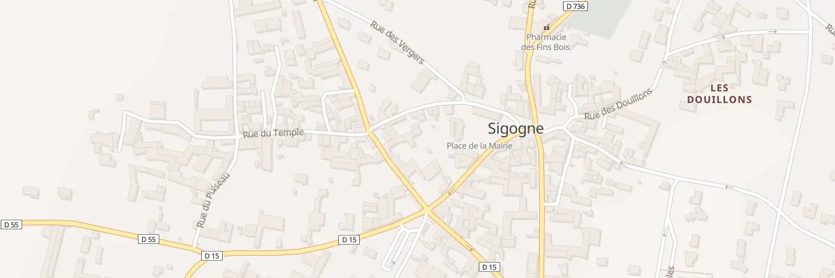 Plan du 1B Rue du Temple à Sigogne