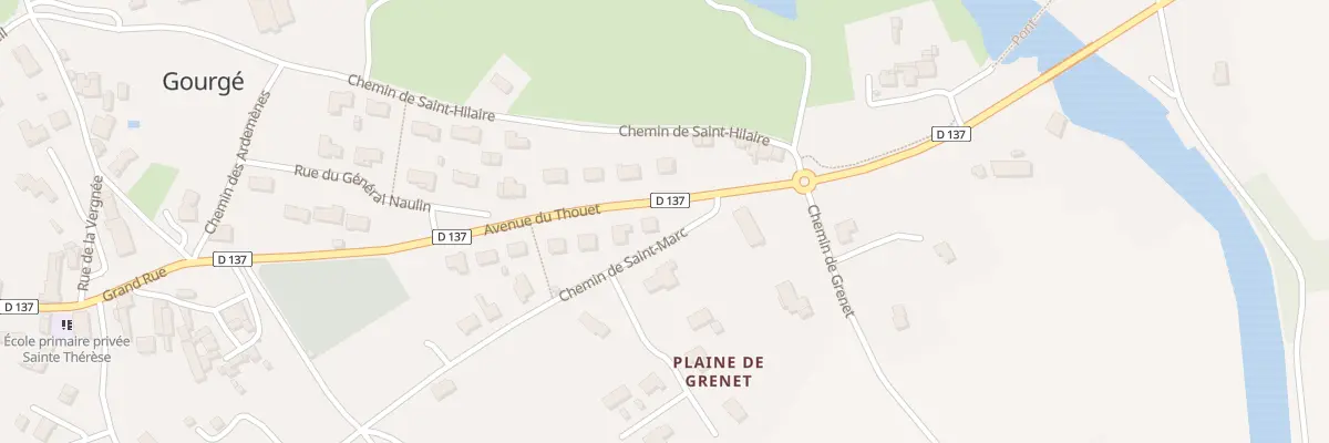 Plan du 14 Av du Thouet à Gourgé
