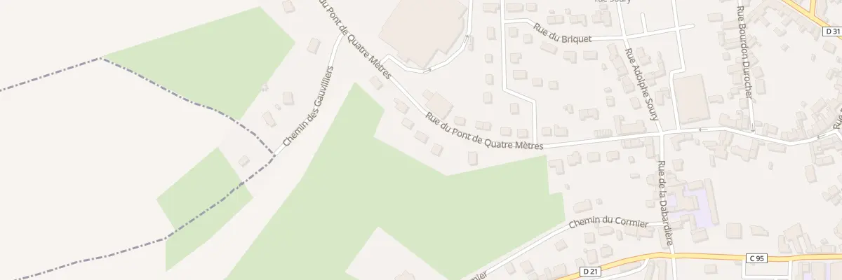 Plan du 21 Rue du Pont de Quatre Metres à Loué