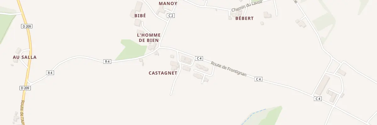 Plan du 104 Rte de Frontignan à Castex-d’Armagnac