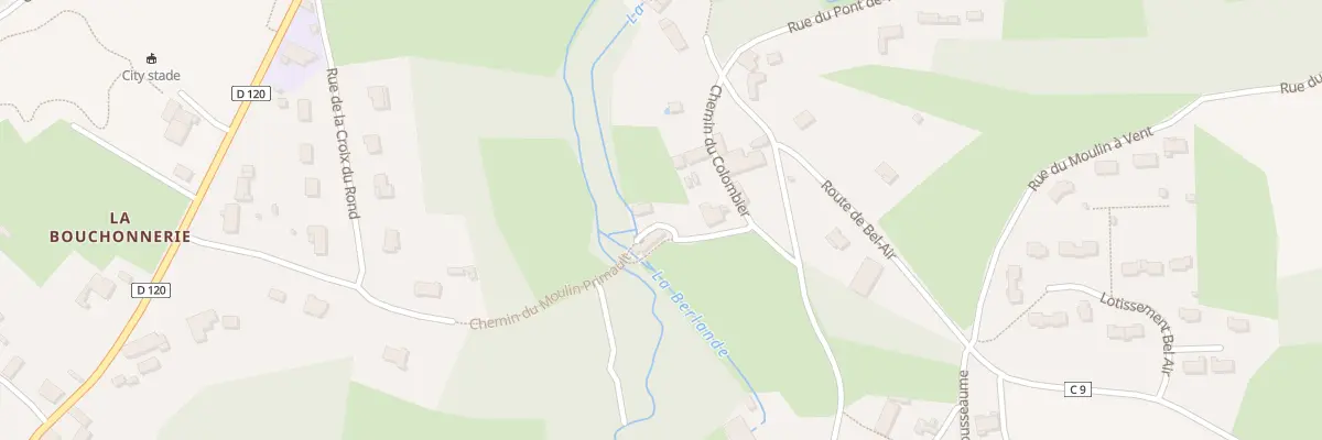 Plan du 2 Rue du Moulin Primault à Melle