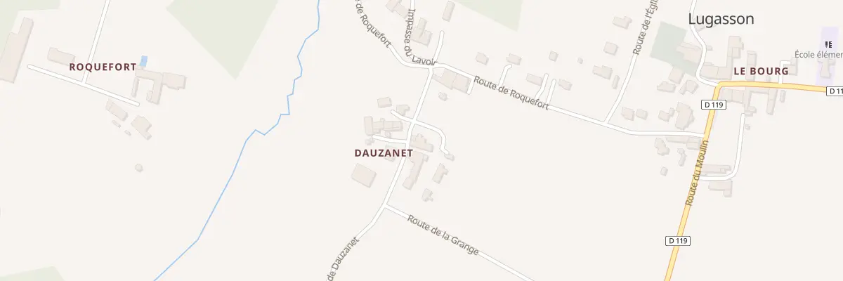Plan du 15 Dauzanet à Lugasson
