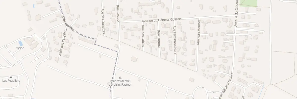 Plan de la Rue des Sables à Varaville