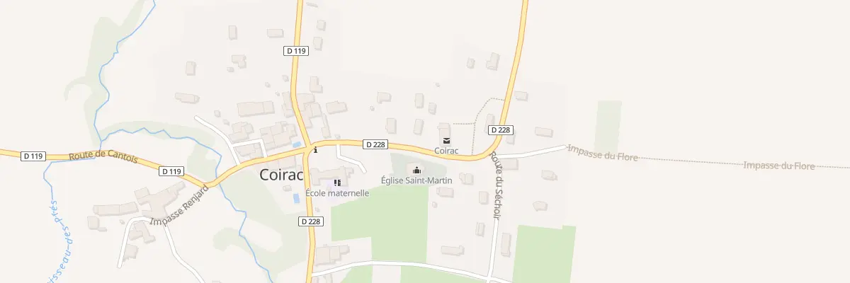Plan du 20B Le Bourg à Coirac