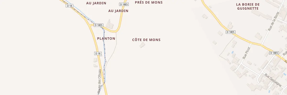 Plan du 121D Cote de Mons à Cabara