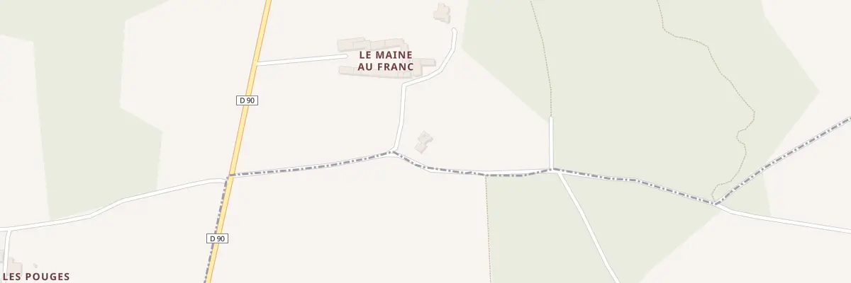 Plan du 2 Le Maine au Franc à Saint-Preuil