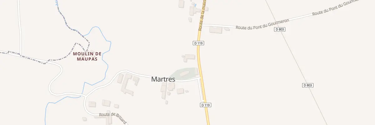 Plan du 1 Le Bourg à Martres
