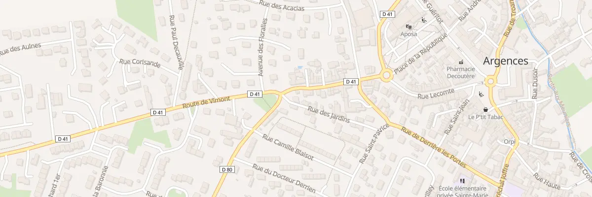 Plan du 10 Rue des Jardins à Argences