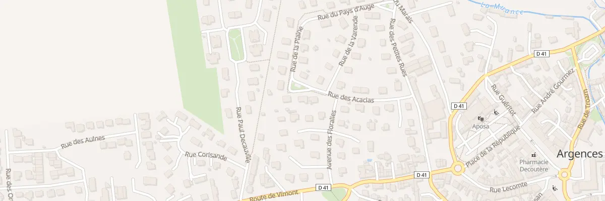 Plan du 13 Rue des Acacias à Argences