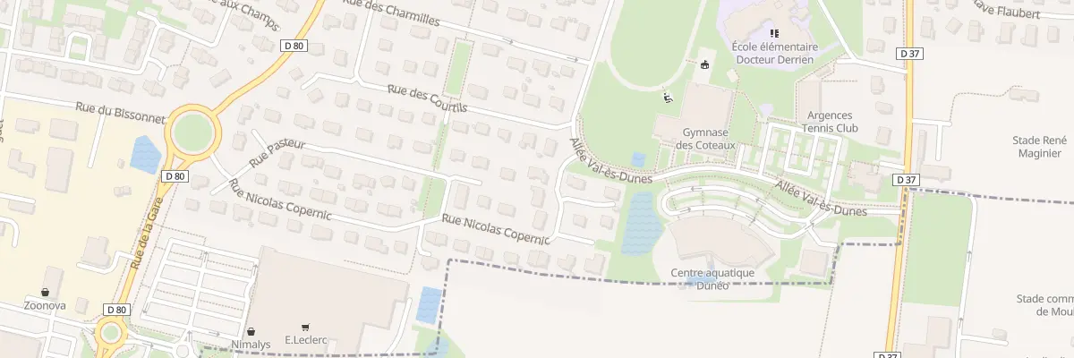Plan du 5 Rue Pierre et Marie Curie à Argences