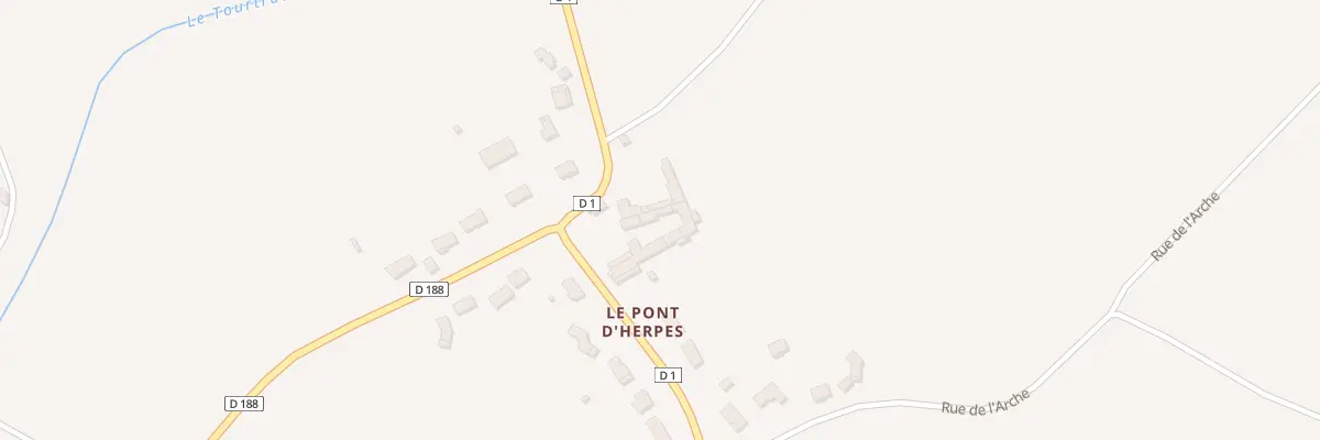 Plan de la Rue des Borderies à Courbillac