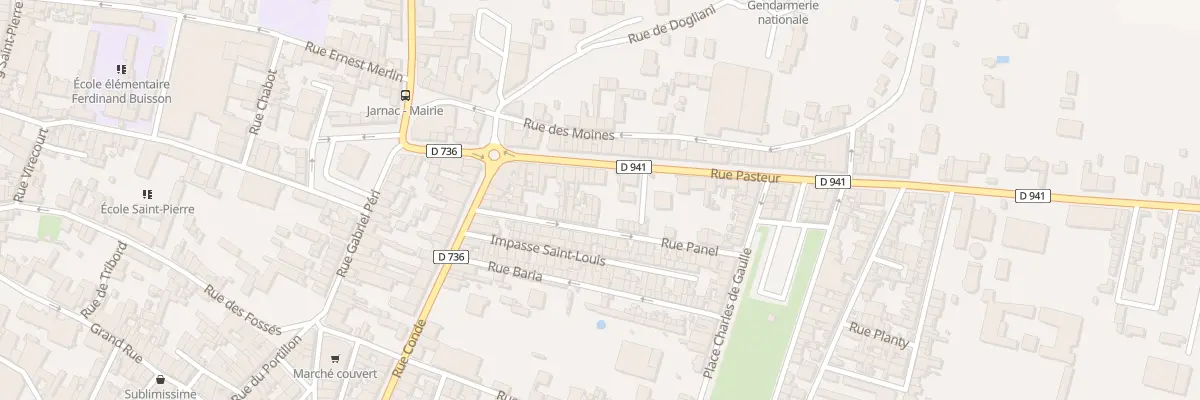 Plan du 34 Rue Pasteur à Jarnac