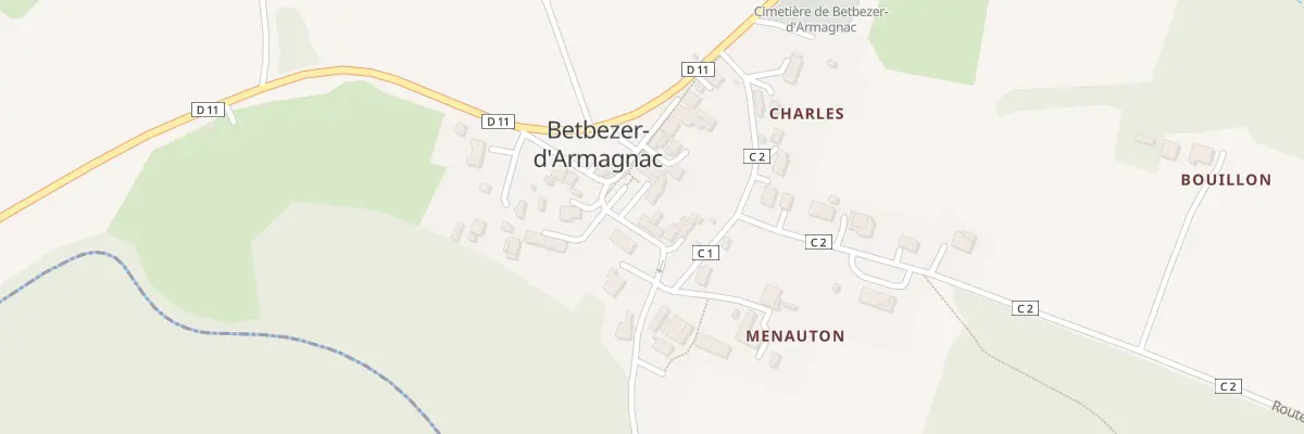 Plan du 14 Rte du Bas Armagnac à Betbezer-d’Armagnac