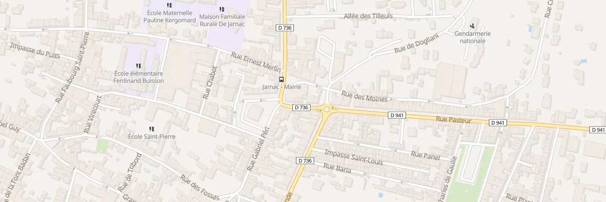 Plan du 5 Rue Pasteur à Jarnac