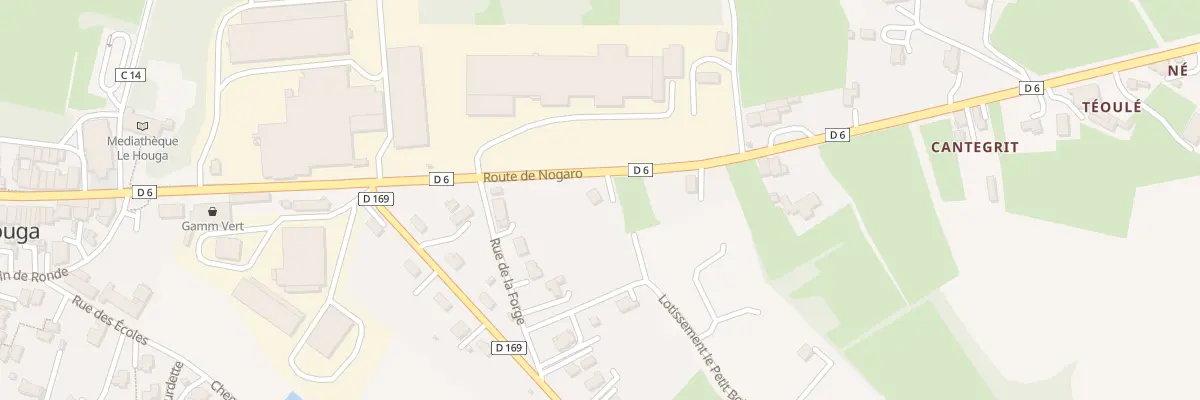 Plan du 14 Rte de Nogaro au Houga