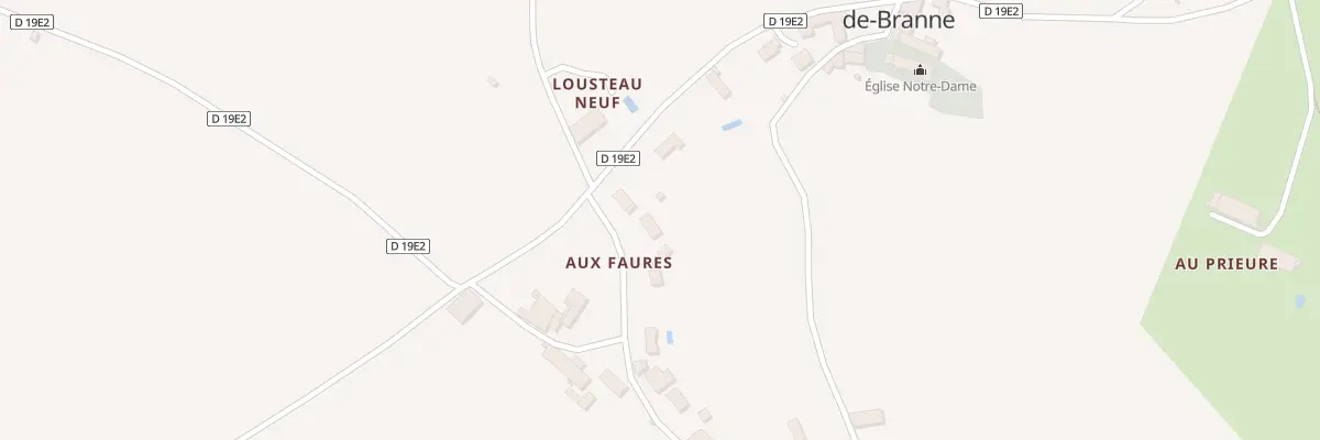 Plan du 2 Aux Faures Nord à Saint-Aubin-de-Branne