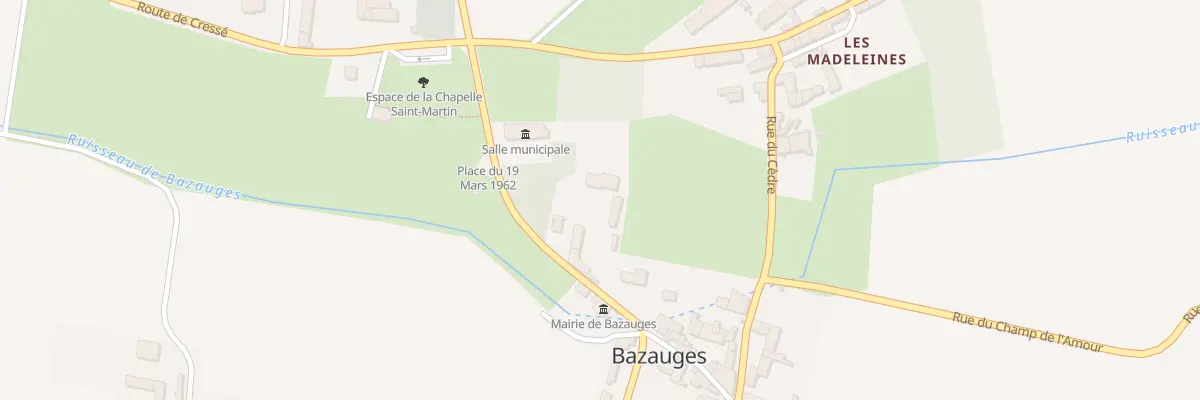 Plan du 9 Av de la République à Bazauges