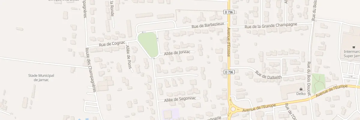 Plan du 6 All de Jonzac à Jarnac